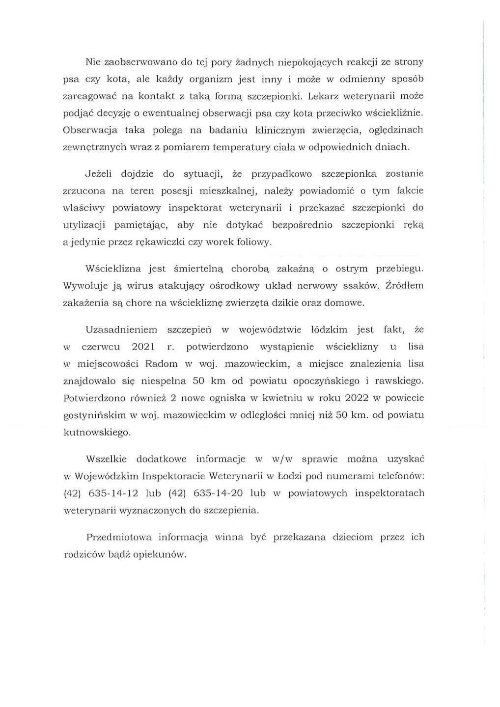 Komunikat w sprawie jesiennej akcji szczepienia lisów wolno żyjących przeciwko wściekliźnie 2025 3
